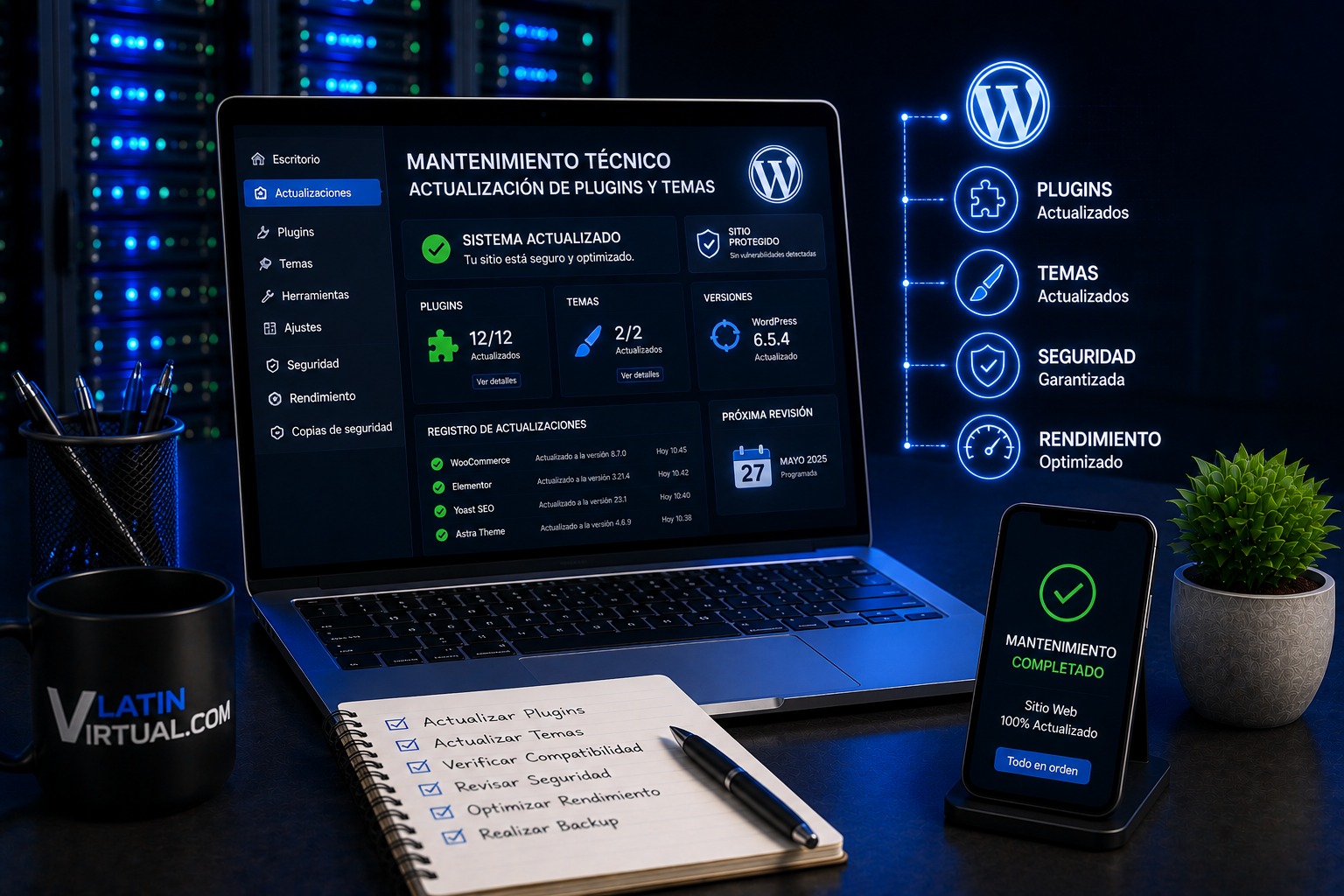 Actualización de plugins y temas